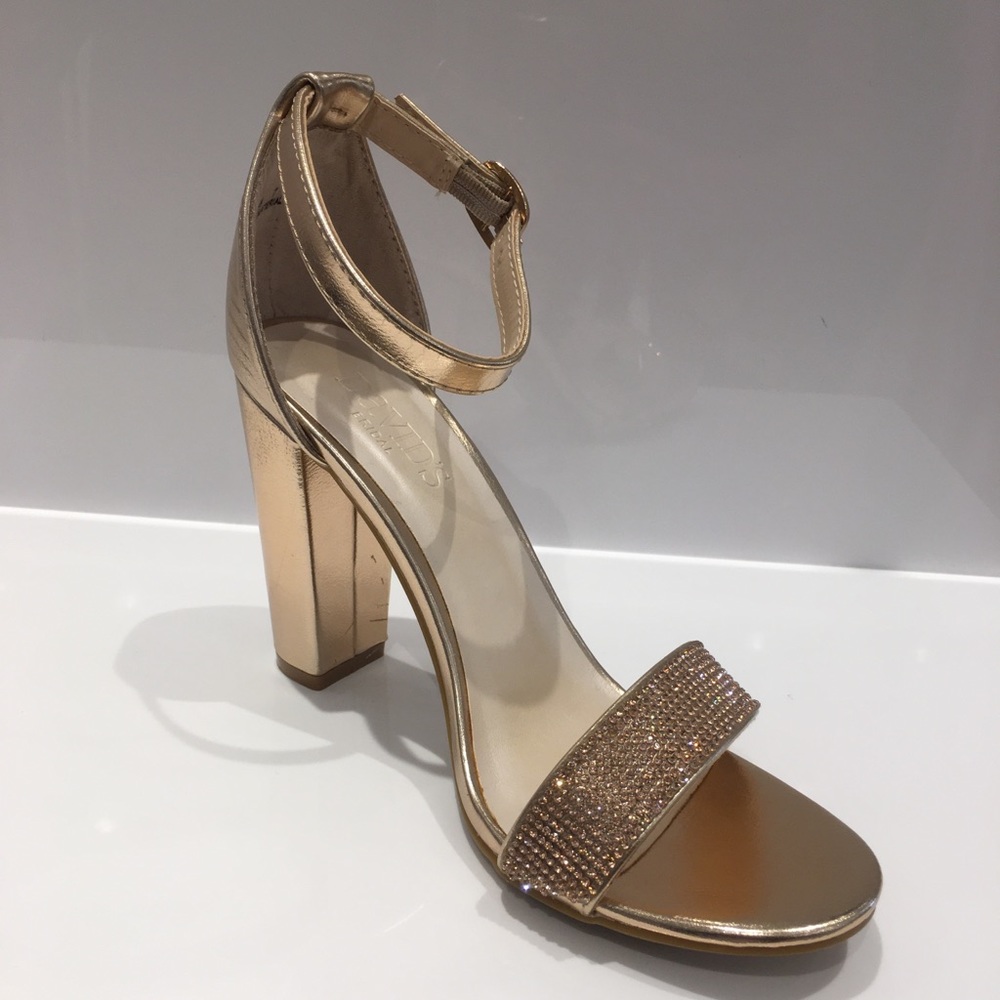 RHINESTONE ROSE GOLD HEEL